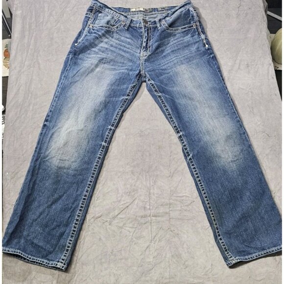 Buckle BKE Seth Jeans Men 36R Blue Relaxed Dark Wash Denim (HL16) - Picture 1 of 5